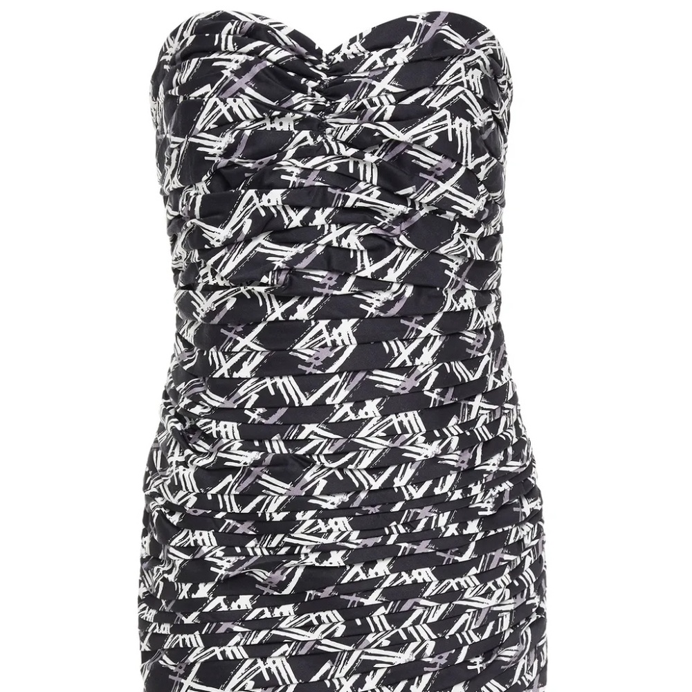 RETROFÊTE ruffled printed cotton-blend poplin mini dress - Picture 3 of 4